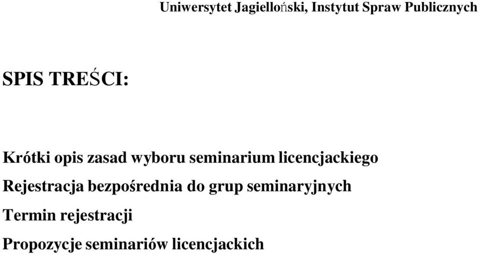 bezpośrednia do grup seminaryjnych