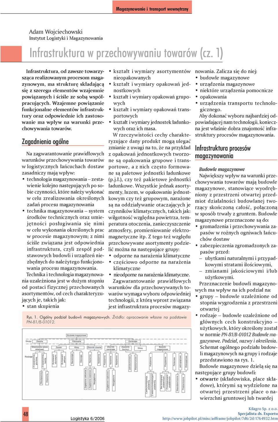 Wzajemne powiązanie funkcjonalne elementów infrastruktury oraz odpowiednie ich zastosowanie ma wpływ na warunki przechowywania towarów.