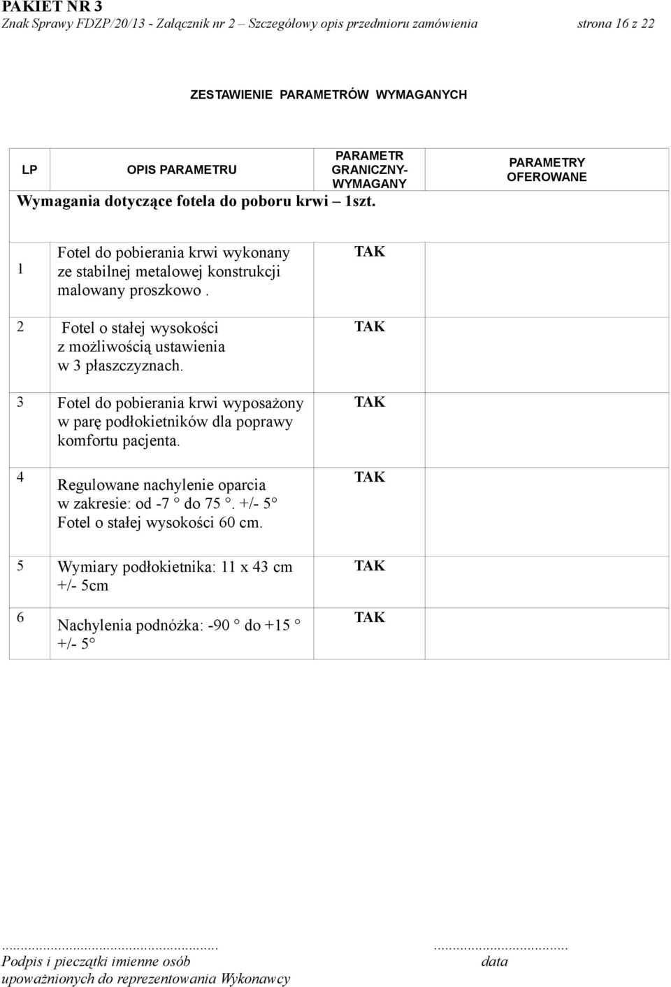 2 Fotel o stałej wysokości z możliwością ustawienia w 3 płaszczyznach.