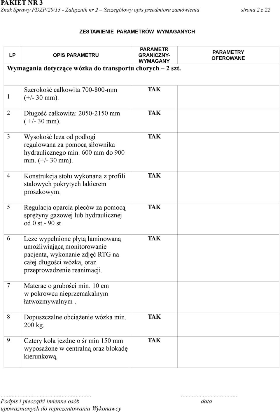 600 mm do 900 mm. (+/- 30 mm). 4 Konstrukcja stołu wykonana z profili stalowych pokrytych lakierem proszkowym. 5 Regulacja oparcia pleców za pomocą sprężyny gazowej lub hydraulicznej od 0 st.