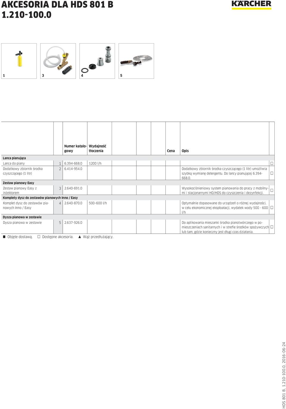 0 Wysokociśnieniowy system pianowania do pracy z mobilnymi i stacjonarnymi HD/HDS do czyszczenia i dezynfekcji.