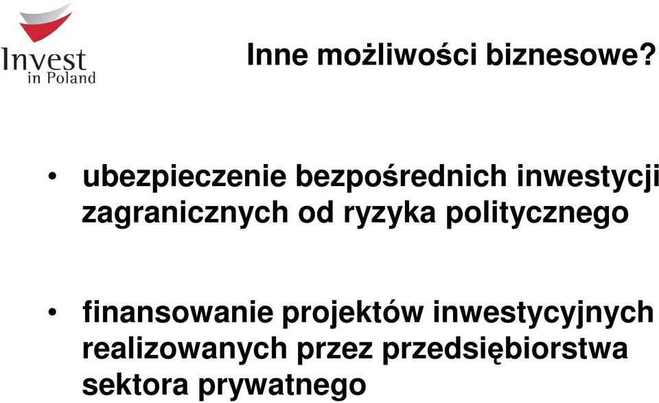 zagranicznych od ryzyka politycznego