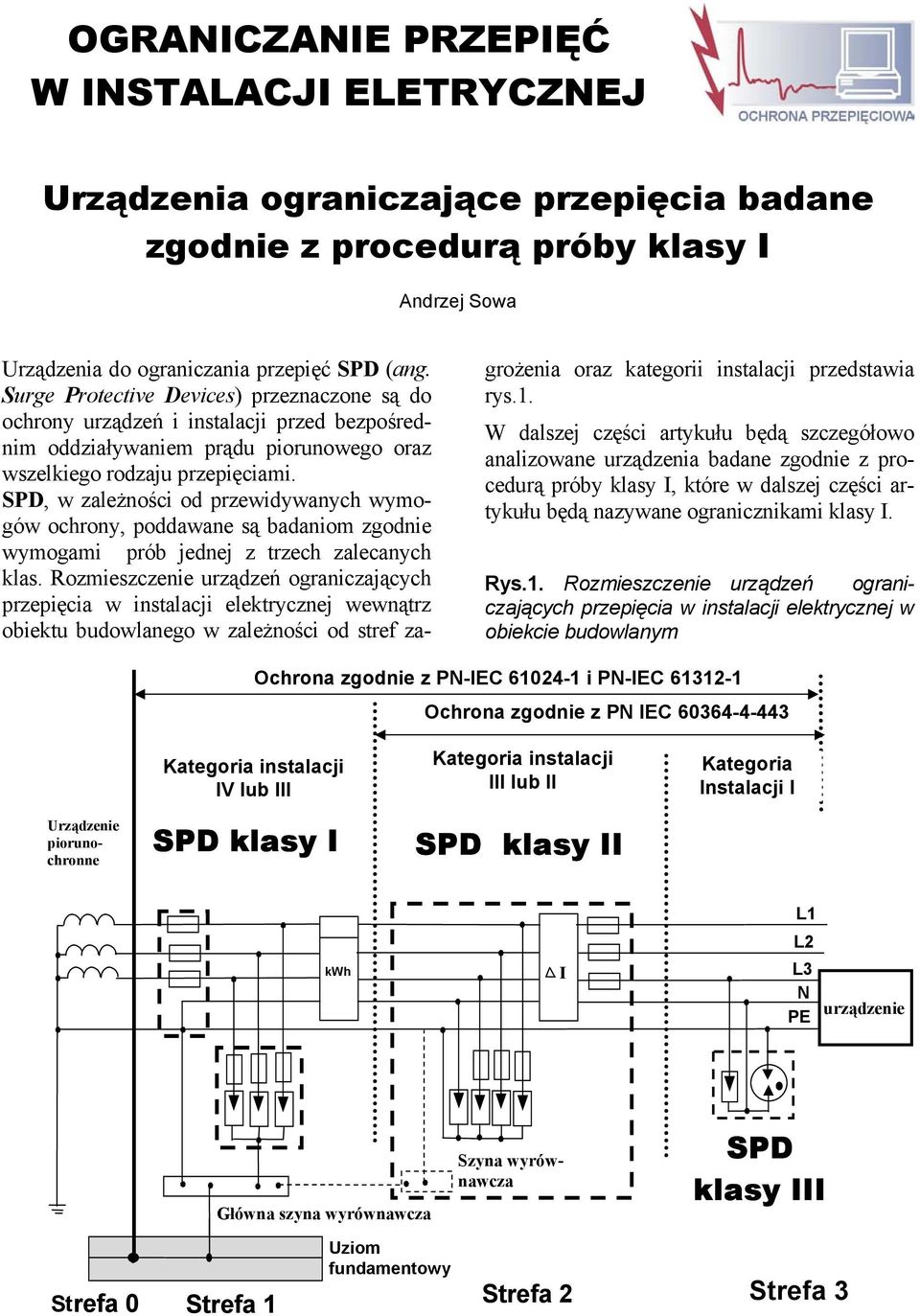 SPD, w zależności od przewidywanych wymogów ochrony, poddawane są badaniom zgodnie wymogami prób jednej z trzech zalecanych klas.