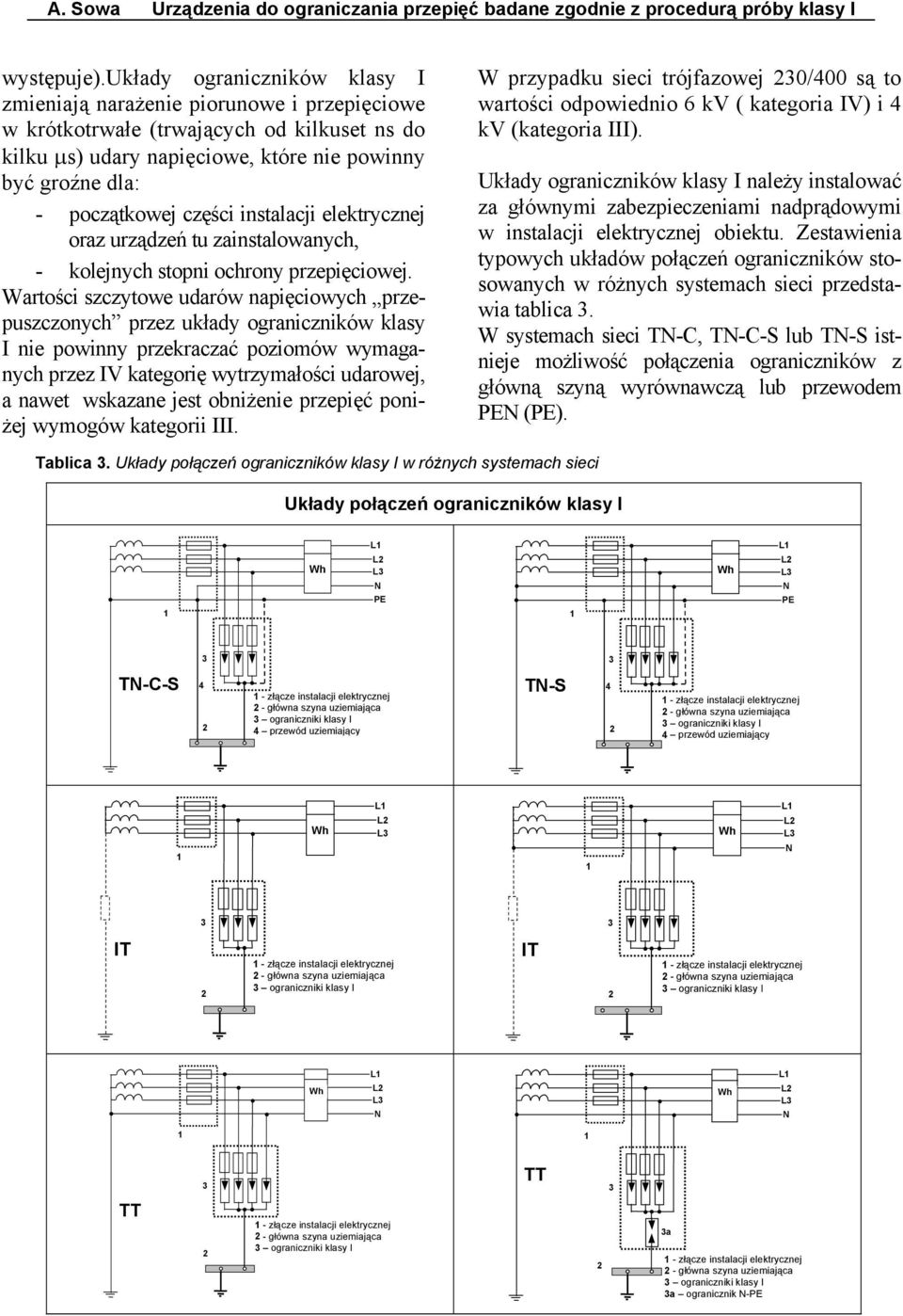 części instalacji elektrycznej oraz urządzeń tu zainstalowanych, - kolejnych stopni ochrony przepięciowej.