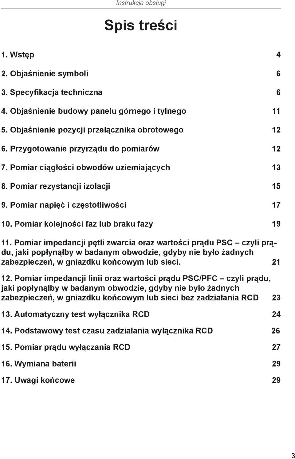 Pomiar kolejności faz lub braku fazy 19 11.