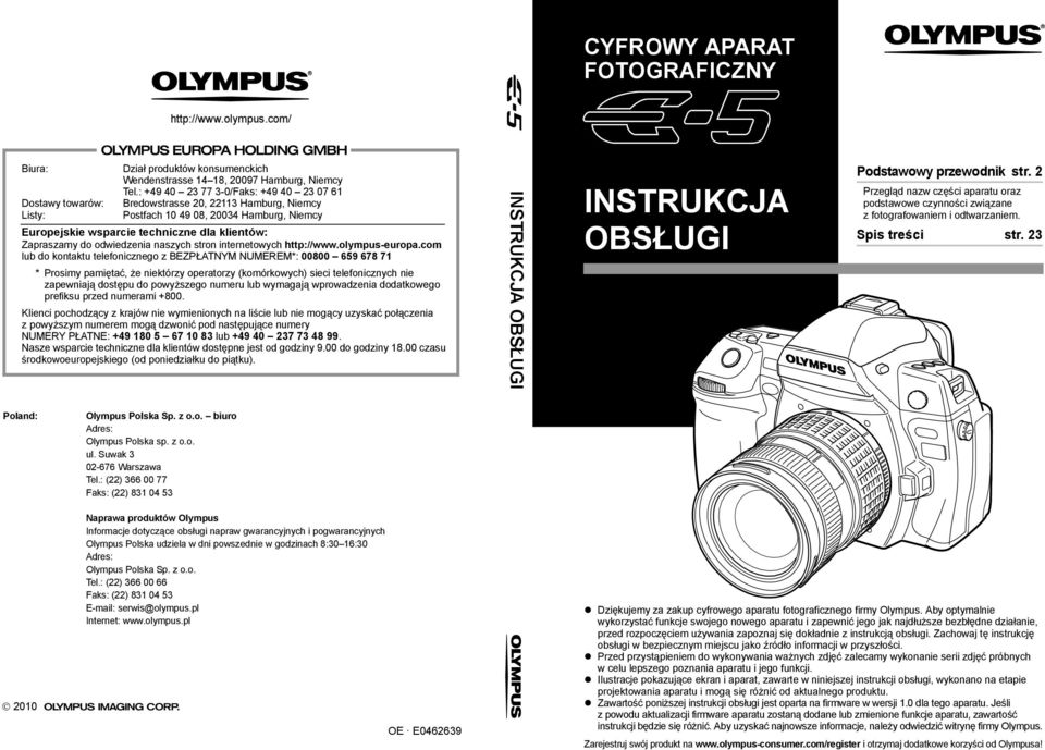 naszych stron internetowych http://www.olympus-europa.