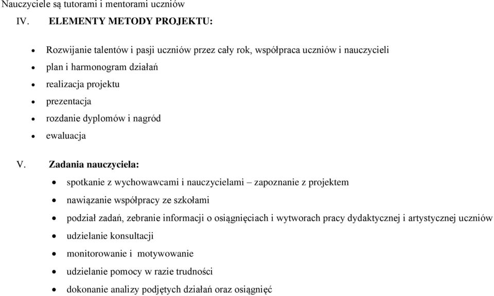 projektu prezentacja rozdanie dyplomów i nagród ewaluacja V.