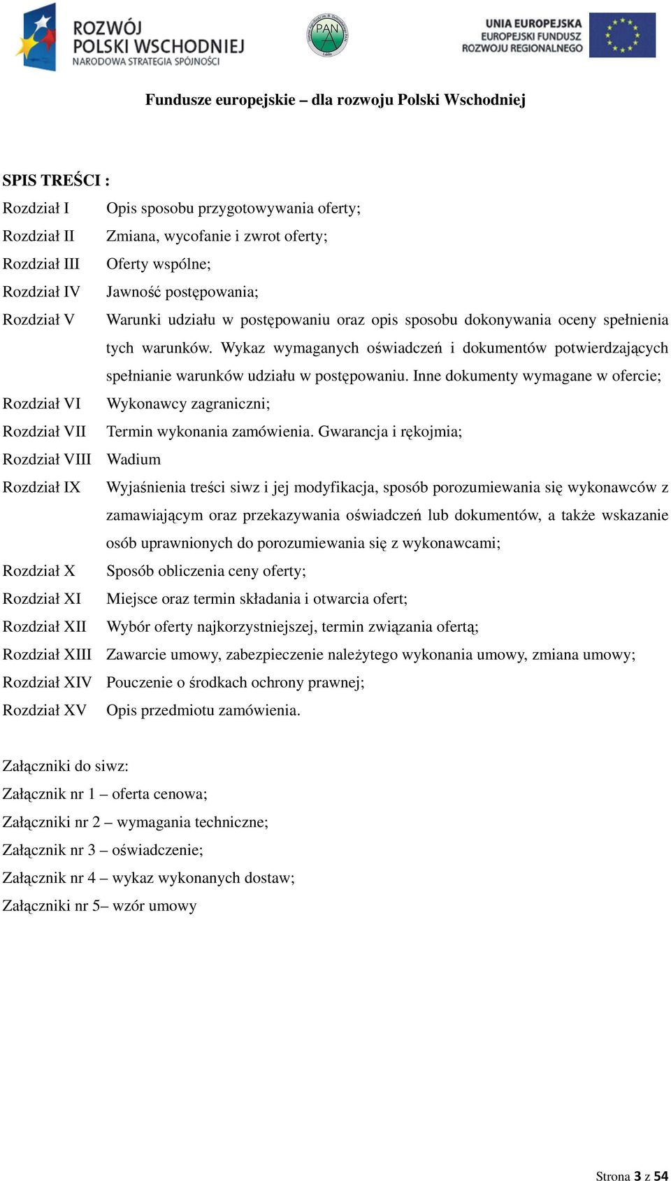 Inne dokumenty wymagane w ofercie; Rozdział VI Wykonawcy zagraniczni; Rozdział VII Termin wykonania zamówienia.