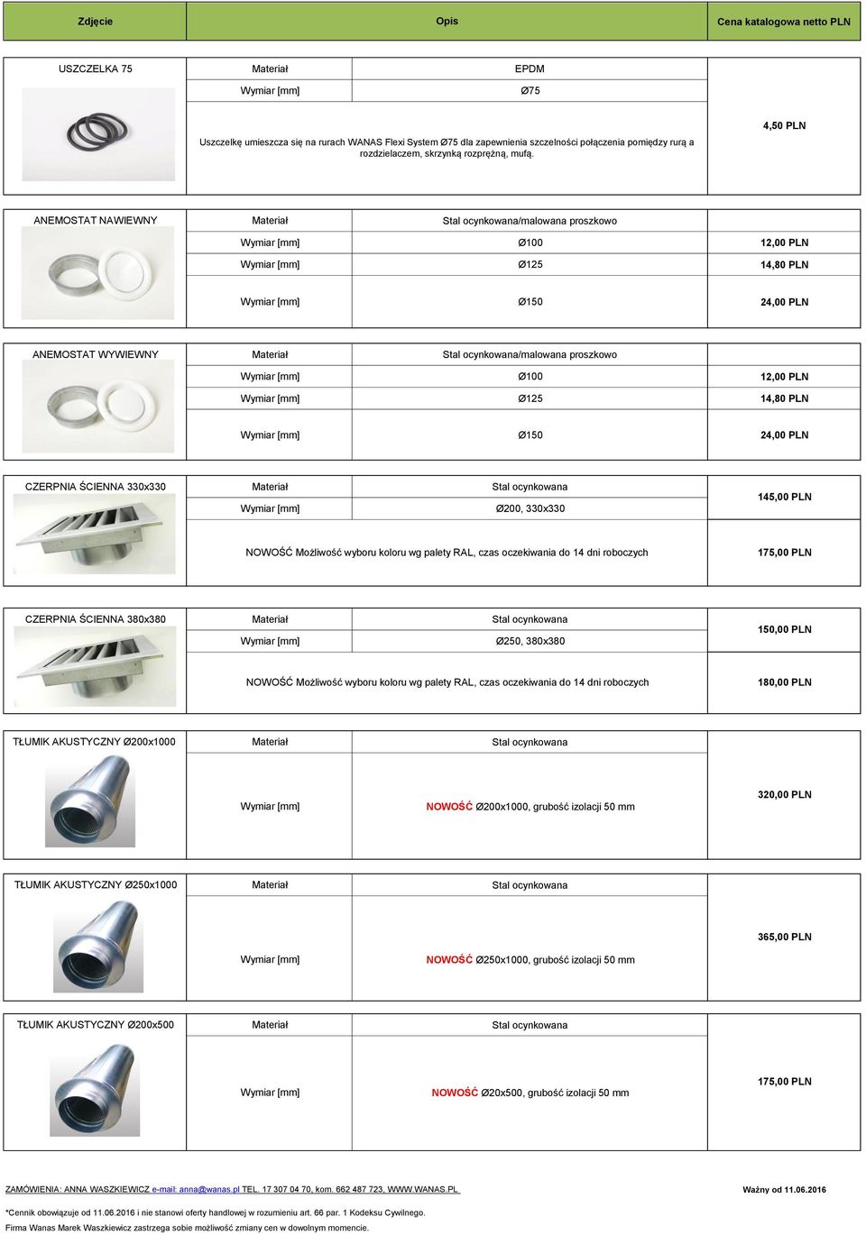 14,80 PLN Ø150 24,00 PLN CZERPNIA ŚCIENNA 330x330 Materiał Stal ocynkowana Ø200, 330x330 145,00 PLN NOWOŚĆ Możliwość wyboru koloru wg palety RAL, czas oczekiwania do 14 dni roboczych 175,00 PLN