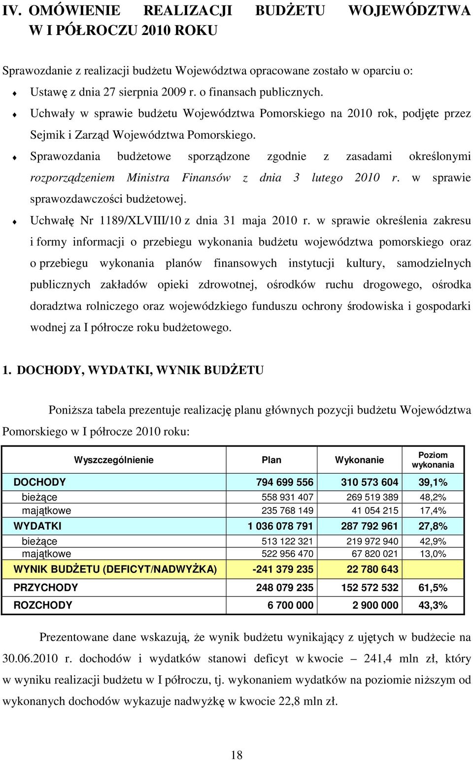 Sprawozdania budŝetowe sporządzone zgodnie z zasadami określonymi rozporządzeniem Ministra Finansów z dnia 3 lutego 2010 r. w sprawie sprawozdawczości budŝetowej.