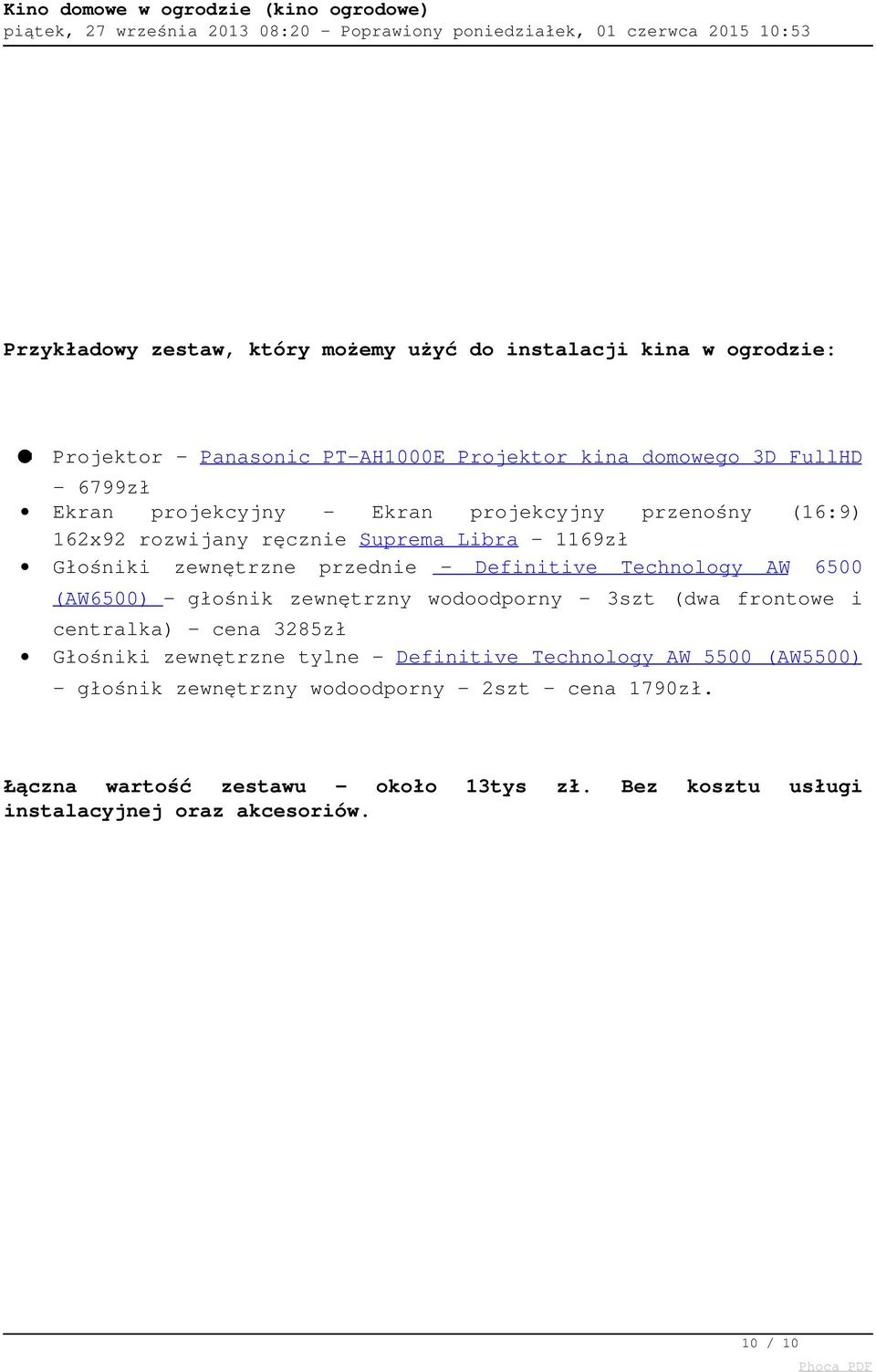 (AW6500) głośnik zewnętrzny wodoodporny 3szt (dwa frontowe i centralka) cena 3285zł Głośniki zewnętrzne tylne - Definitive Technology AW 5500 (AW5500)