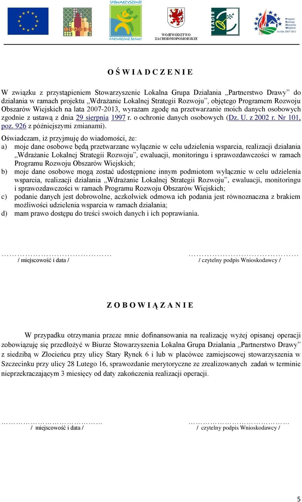 Nr 101, poz. 926 z późniejszymi zmianami).