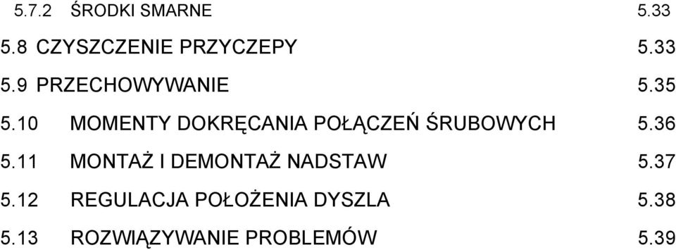 11 MONTAŻ I DEMONTAŻ NADSTAW 5.37 5.