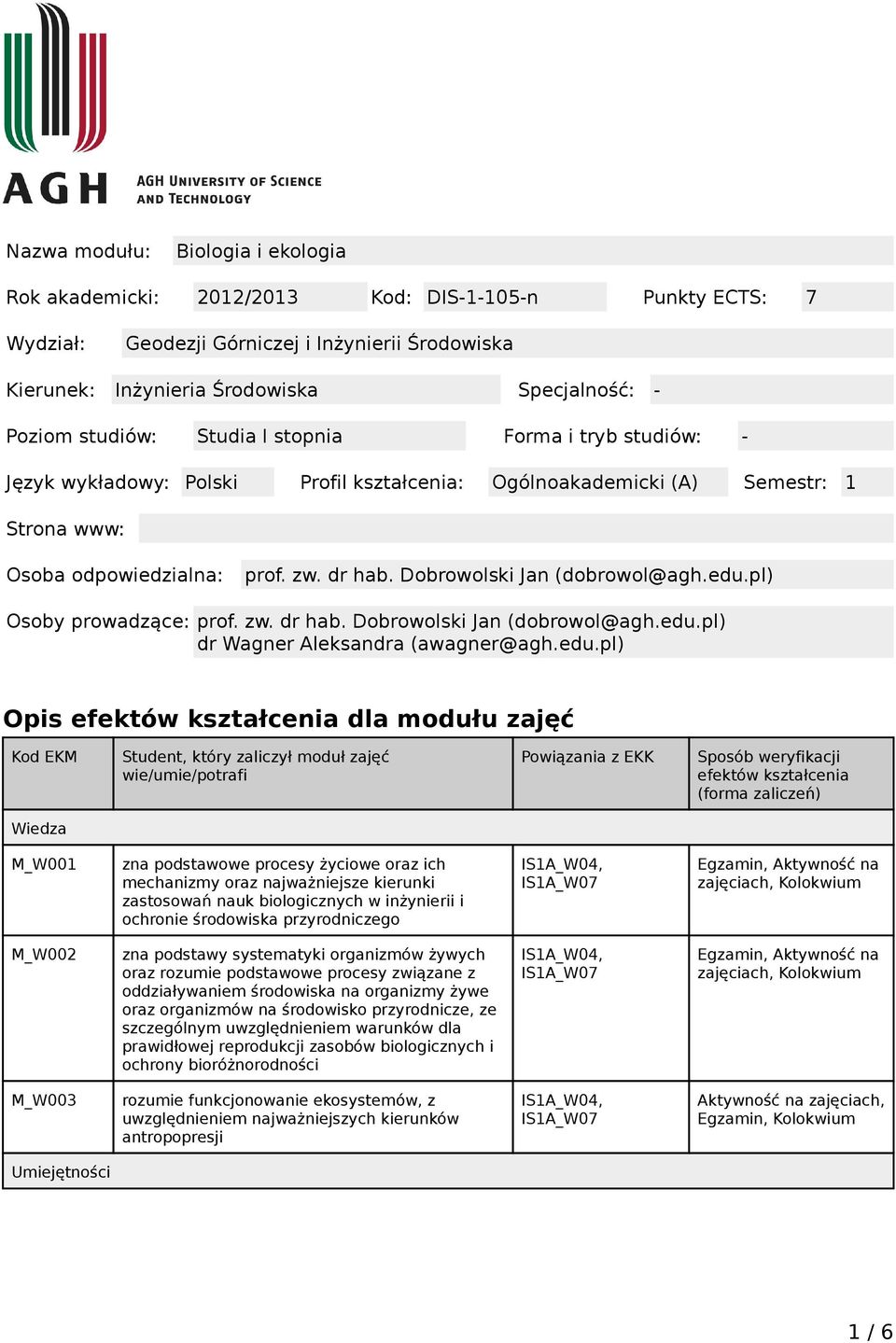 Dobrowolski Jan (dobrowol@agh.edu.