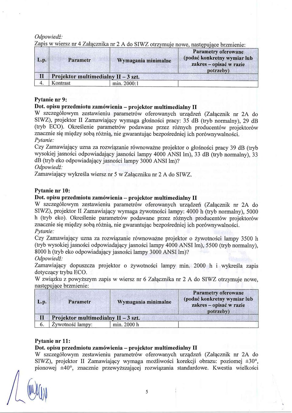 (tryb normalny), 29 db (tryb ECO). OkreSlenie pararnetr6w podawane przez r62nych producent6w projekton6w znacznie sig migdzy sob4 r62ni4, nie gwarantuj4c bezposredniej ich por6wnywalnosci.