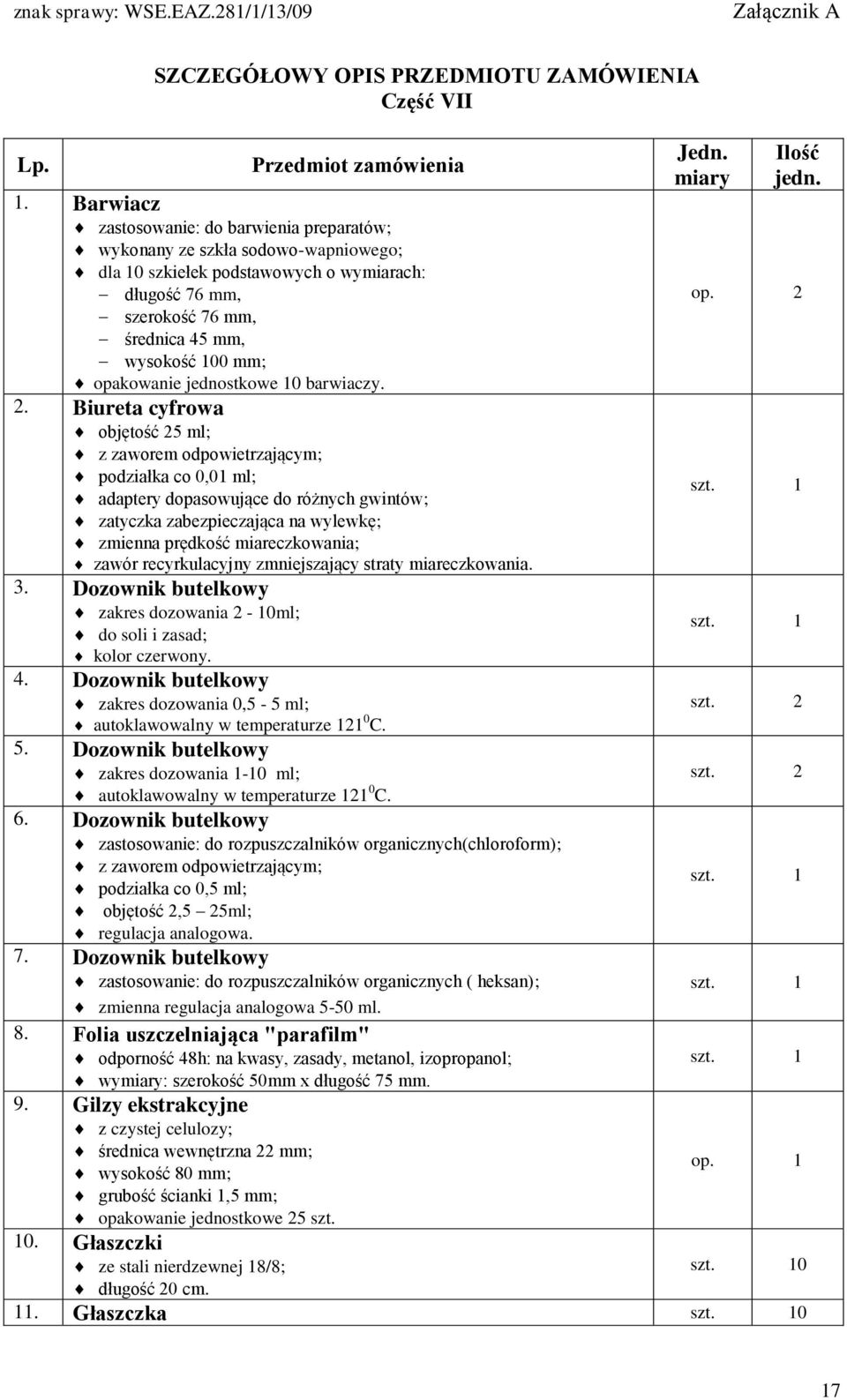 opakowanie jednostkowe 10 barwiaczy. 2.