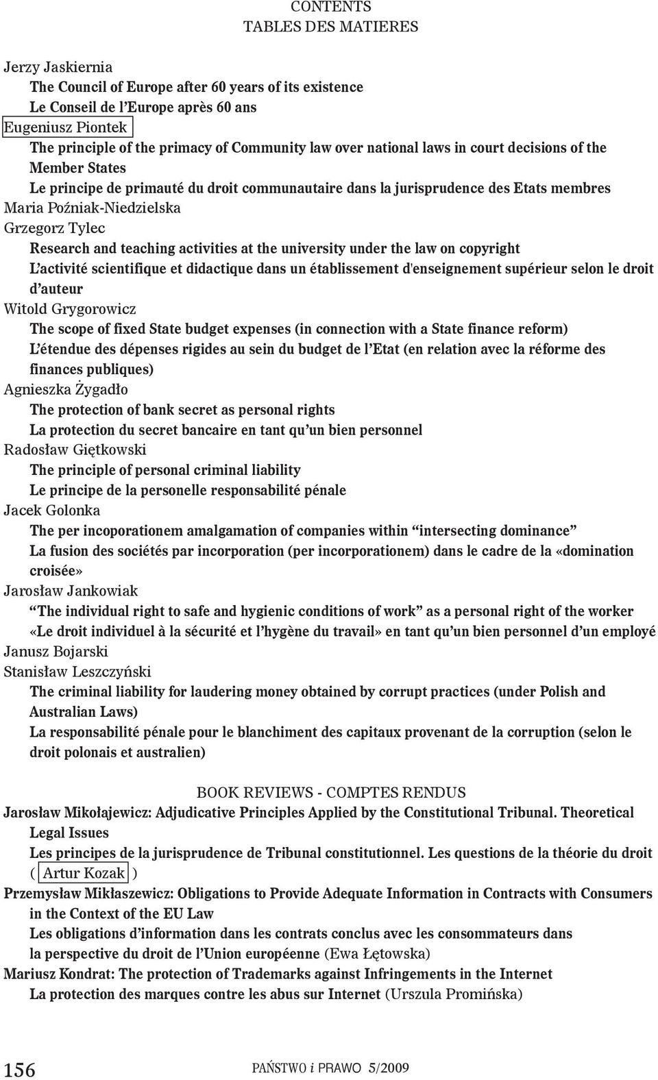 teaching activities at the university under the law on copyright L activité scientifique et didactique dans un établissement d'enseignement supérieur selon le droit d auteur Witold Grygorowicz The