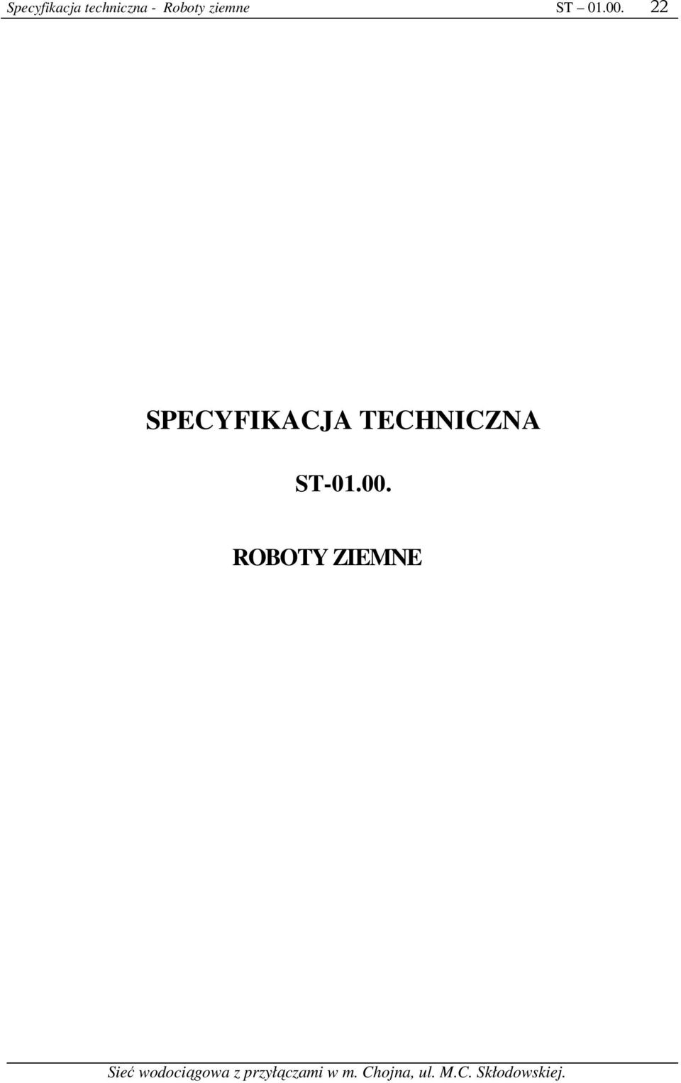 22 SPECYFIKACJA