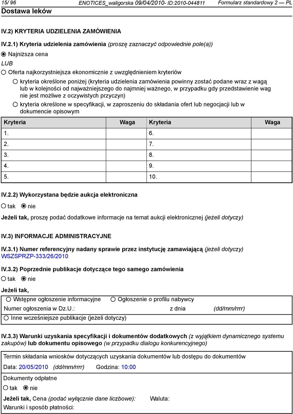 10-044811 Formularz standardowy 2 