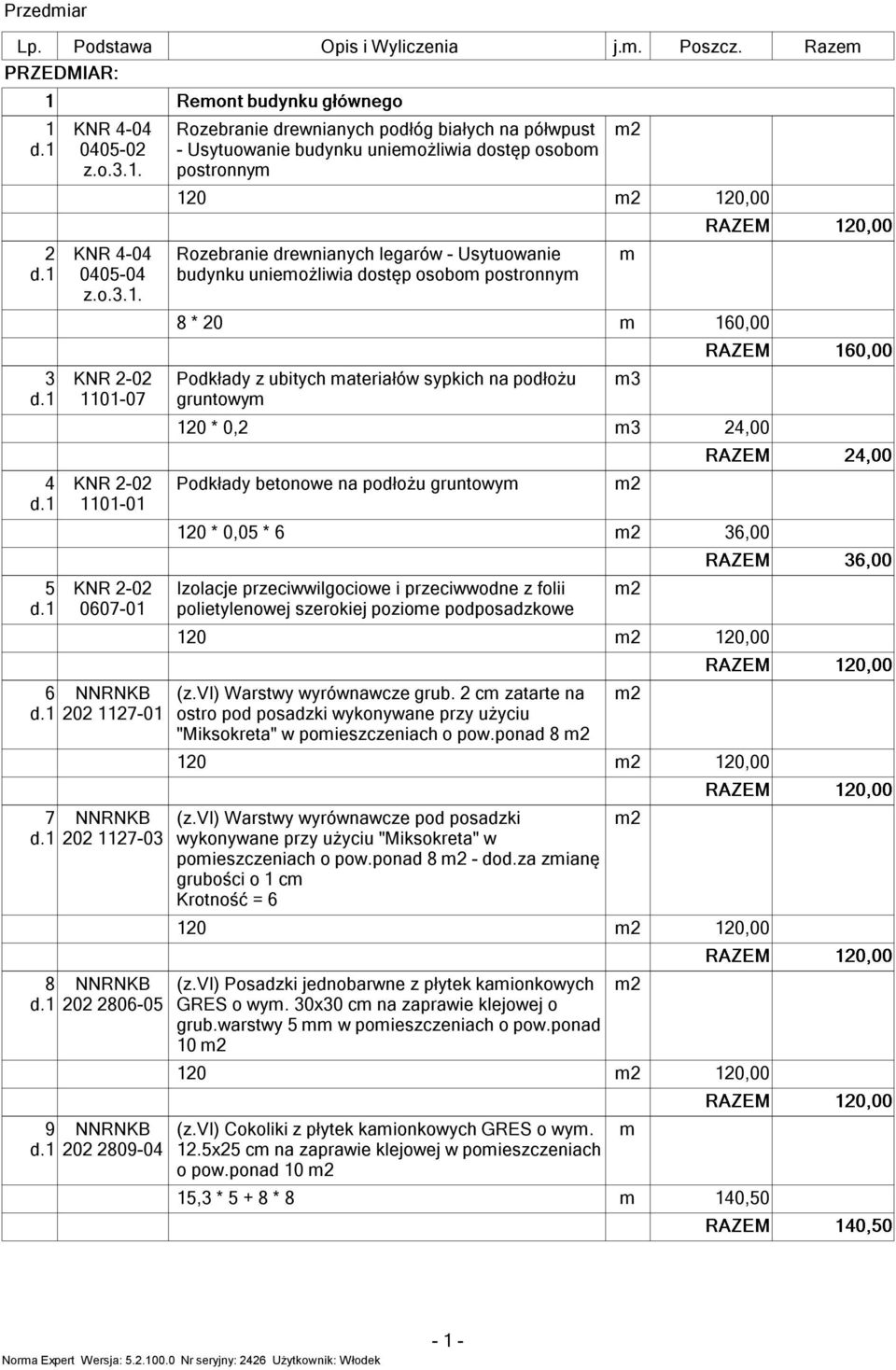 Rozebranie drewnianych podłóg białych na półwpust - Usytuowanie budynku unieożliwia dostęp osobo postronny,00 2 KNR 4-04 0405-04 z.o.3.1.