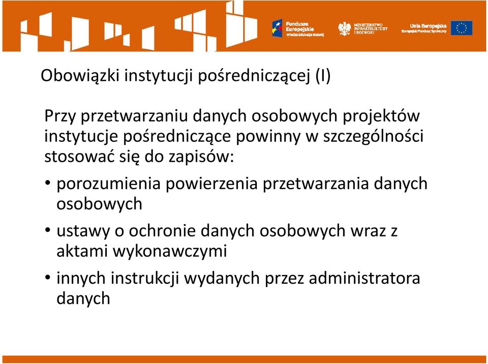 zapisów: porozumienia powierzenia przetwarzania danych osobowych ustawy o ochronie