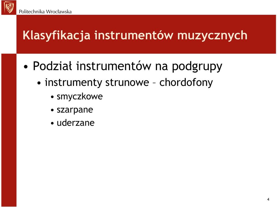 na podgrupy instrumenty strunowe