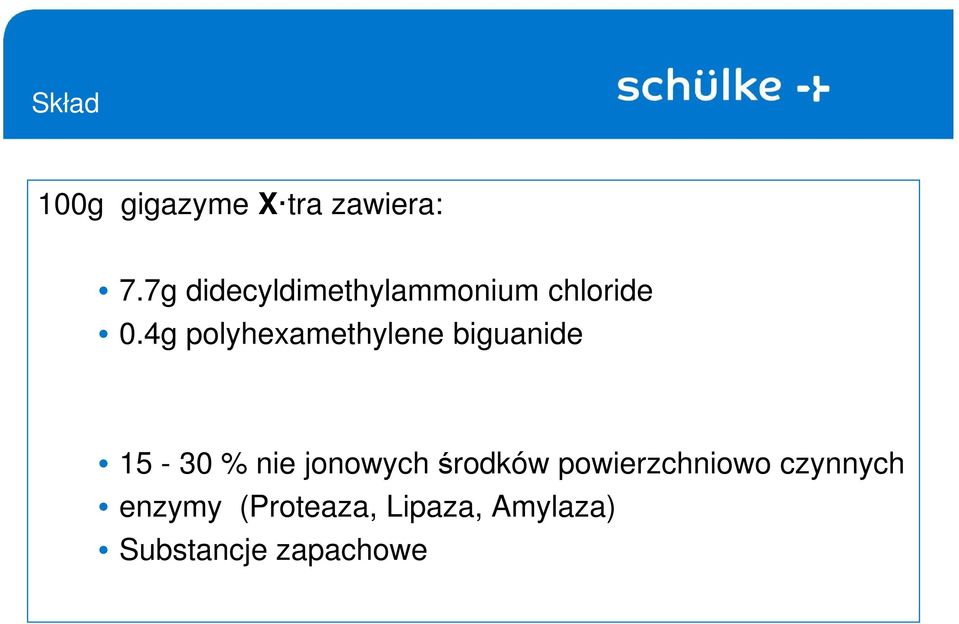 4g polyhexamethylene biguanide 15-30 % nie jonowych