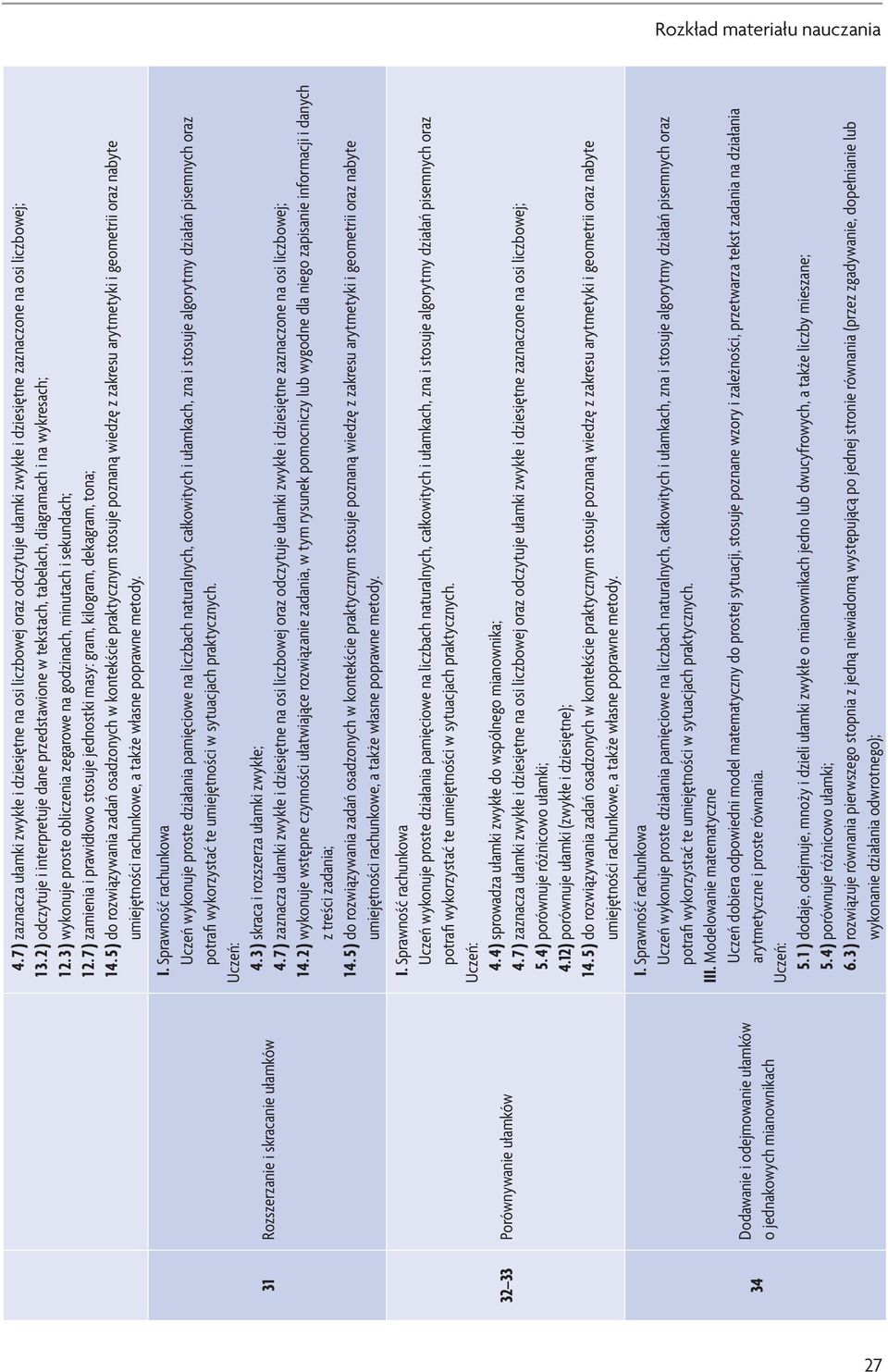 2 ) odczytuje i interpretuje dane przedstawione w tekstach, tabelach, diagramach i na wykresach; 1 2. 3 ) wykonuje proste obliczenia zegarowe na godzinach, minutach i sekundach; 1 2.