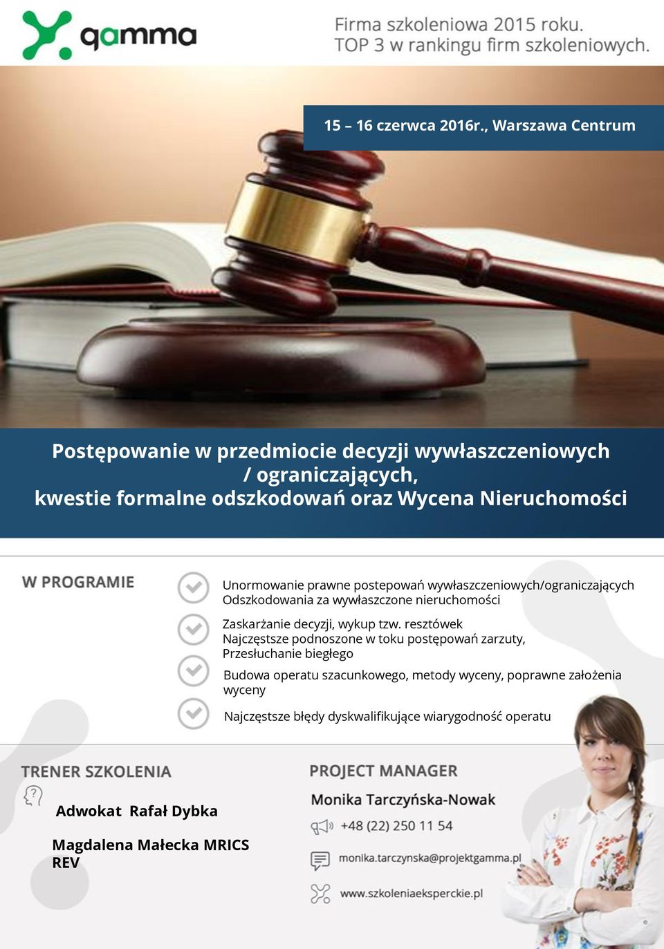 wywłaszczeniowych/ograniczających Odszkodowania za wywłaszczone nieruchomości Zaskarżanie decyzji, wykup tzw.