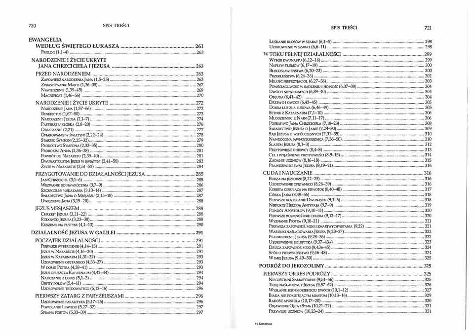 .. 263 ZWIASTOWANIE MARYI (1,26-38)... '"... 267 NAWIEDZENIE (1,39-45)... 269 MAGNlFICAT (1,46-56)... 270 NARODZENIE I ŻYCIE UKRYTE....................... 272 BŁOGOSŁAWIEŃSTWA (6,20-23).