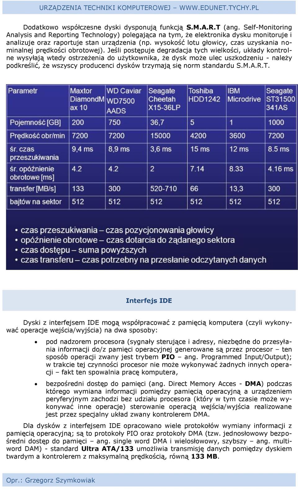 wysokość lotu głowicy, czas uzyskania nominalnej prędkości obrotowej).