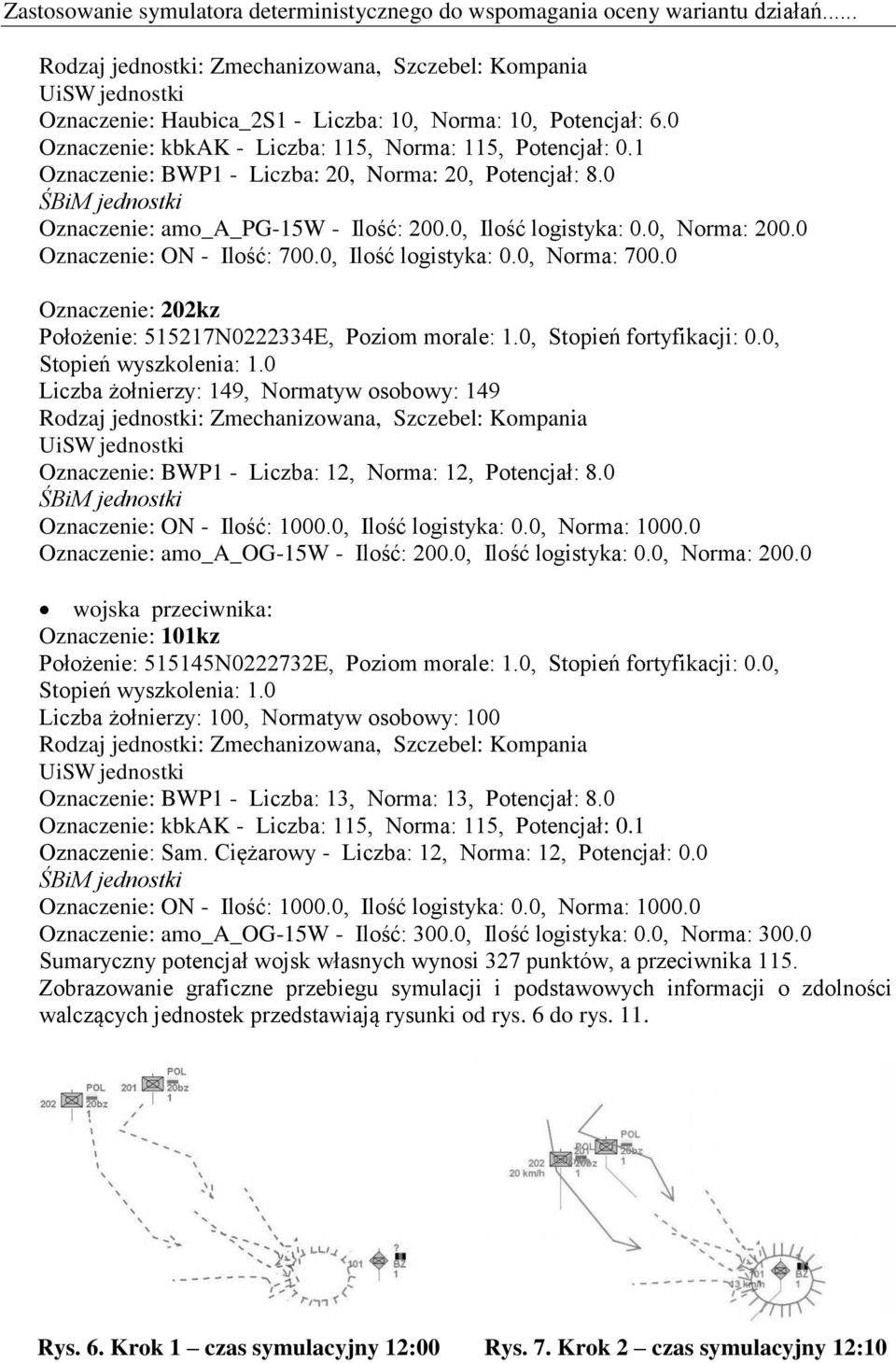 1 Oznaczenie: BWP1 - Liczba: 20, Norma: 20, Potencjał: 8.0 ŚBiM jednostki Oznaczenie: amo_a_pg-15w - Ilość: 200.0, Ilość logistyka: 0.0, Norma: 200.0 Oznaczenie: ON - Ilość: 700.0, Ilość logistyka: 0.0, Norma: 700.