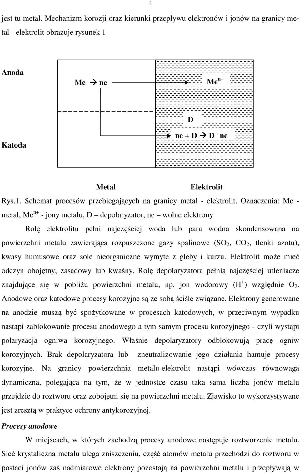 gazy spalinowe (SO 2, CO 2, tlenki azotu), kwasy humusowe oraz sole nieorganiczne wymyte z gleby i kurzu. Elektrolit moŝe mieć odczyn obojętny, zasadowy lub kwaśny.