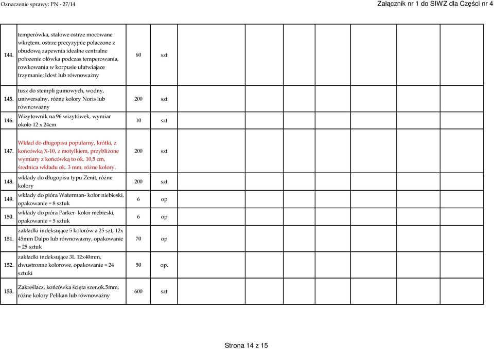 Wkład do długopisu popularny, krótki, z końcówką X-10, z motylkiem, przybliżone wymiary z końcówką to ok. 10,5 cm, średnica wkładu ok. 3 mm, różne kolory.