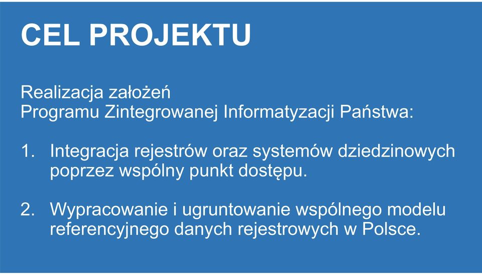 Integracja rejestrów oraz systemów dziedzinowych poprzez