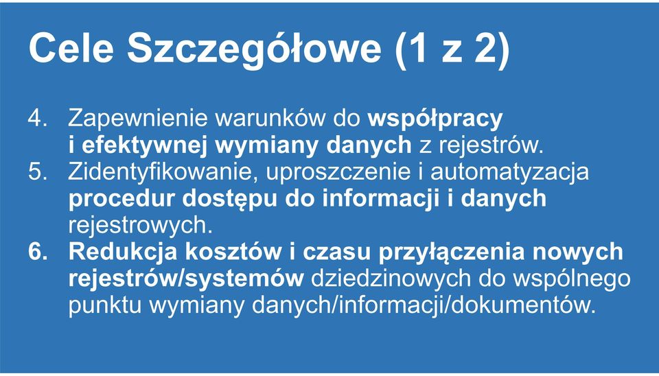 Zidentyfikowanie, uproszczenie i automatyzacja procedur dostępu do informacji i danych