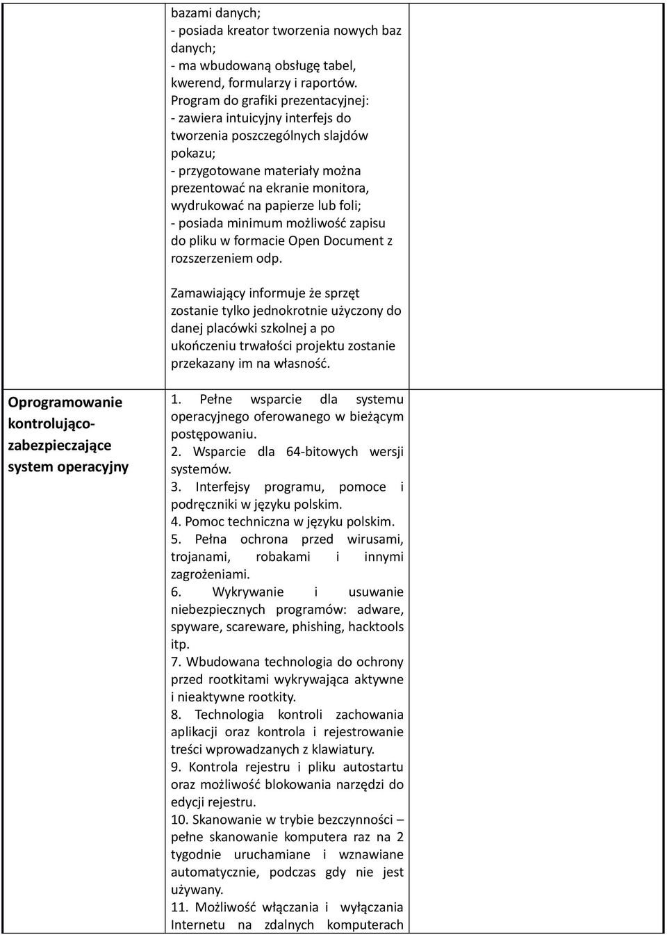 lub foli; - posiada minimum możliwość zapisu do pliku w formacie Open Document z rozszerzeniem odp.