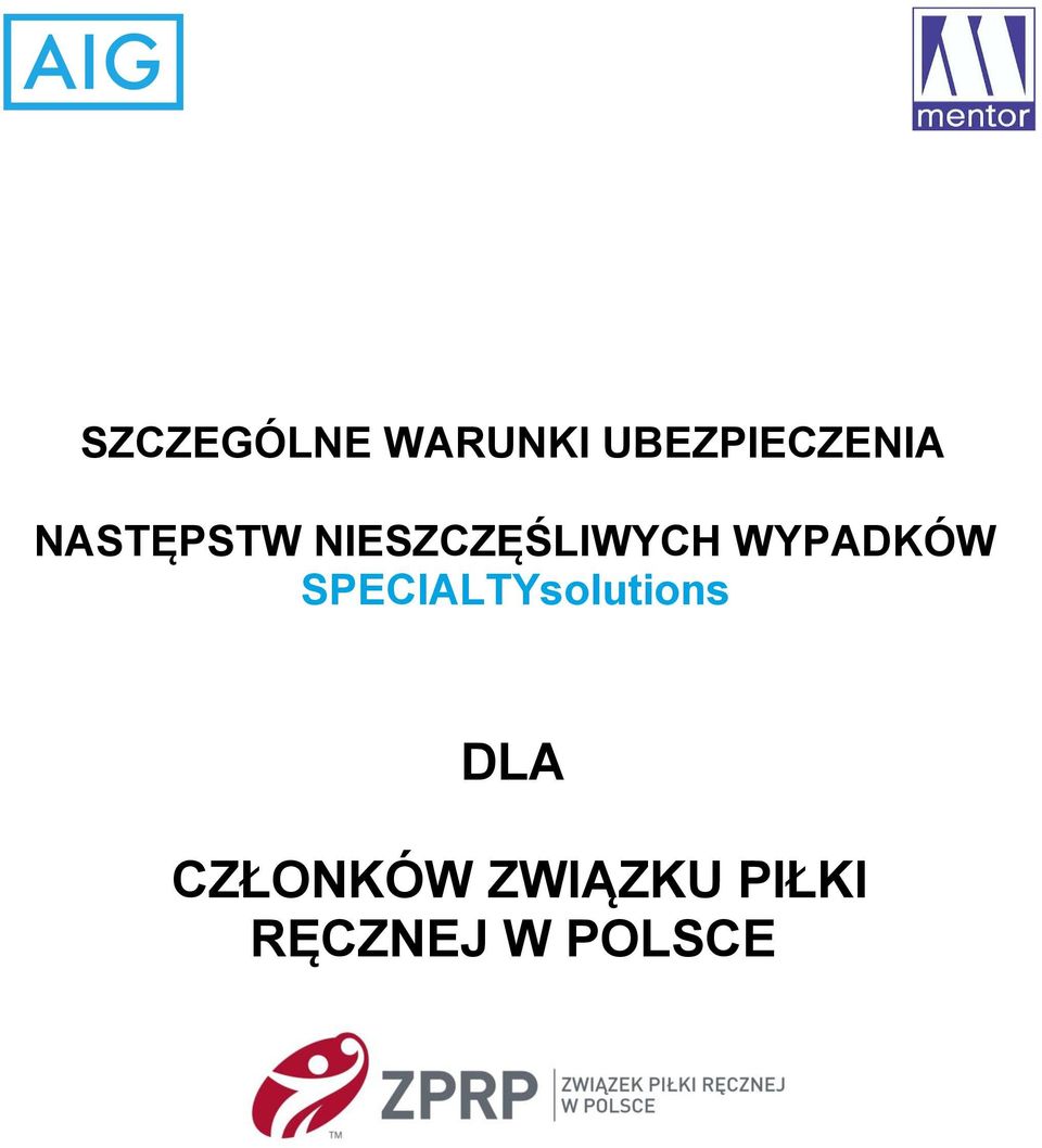 WYPADKÓW SPECIALTYsolutions DLA