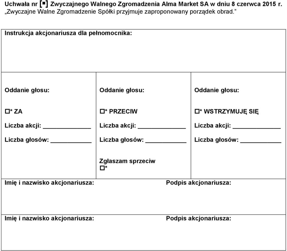 przyjmuje