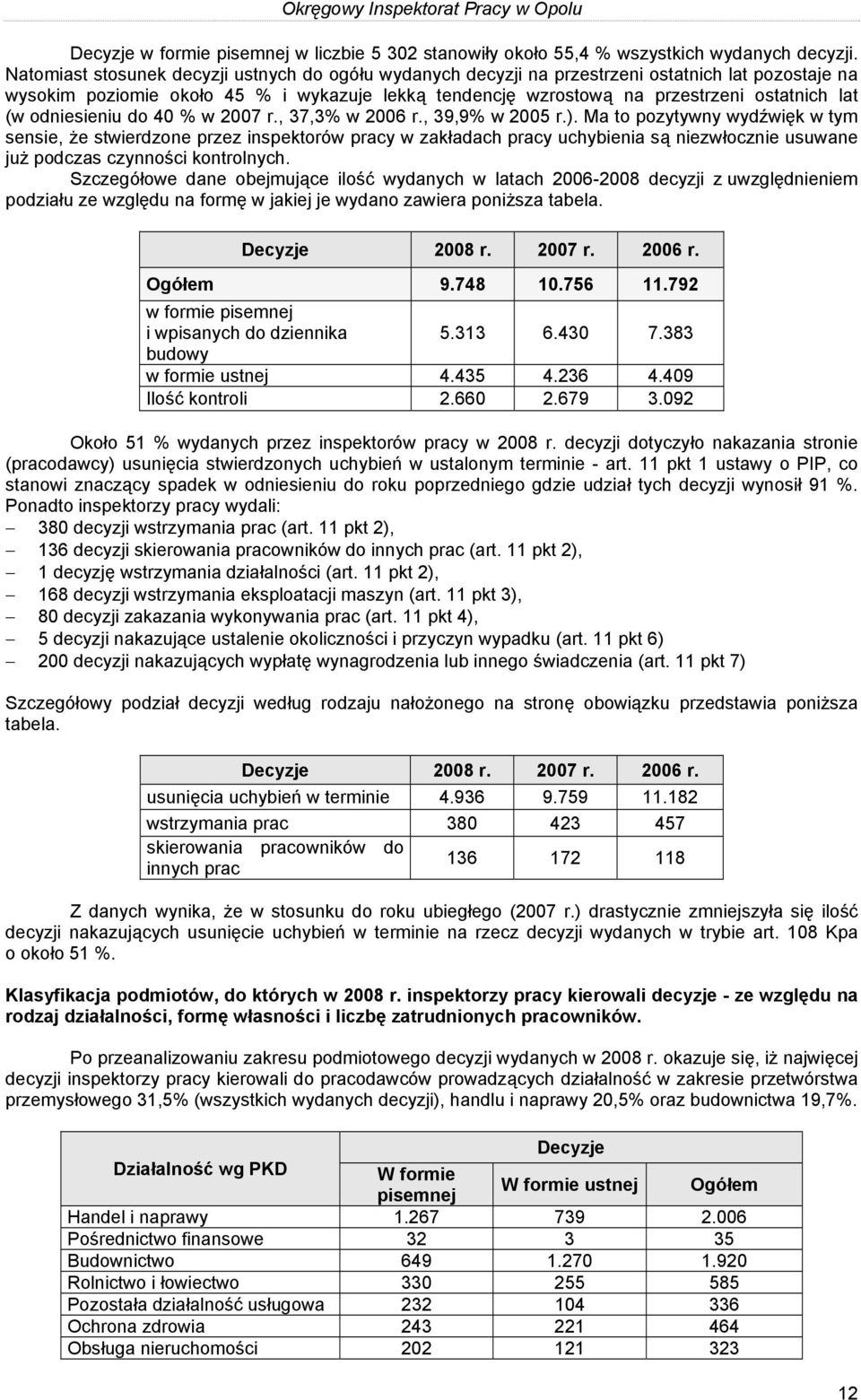 odniesieniu do 40 % w 2007 r., 37,3% w 2006 r., 39,9% w 2005 r.).