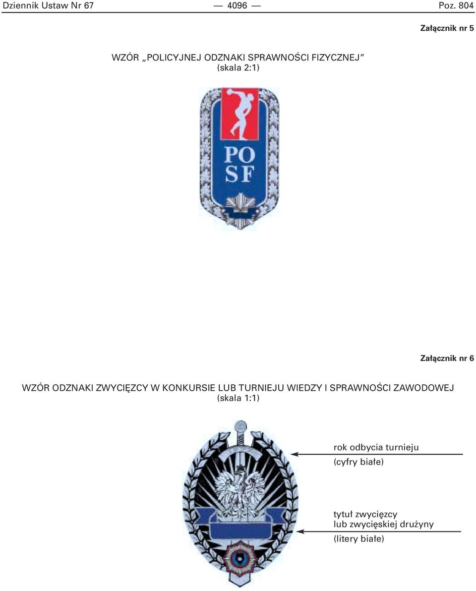 2:1) Za àcznik nr 6 WZÓR ODZNAKI ZWYCI ZCY W KONKURSIE LUB TURNIEJU WIEDZY