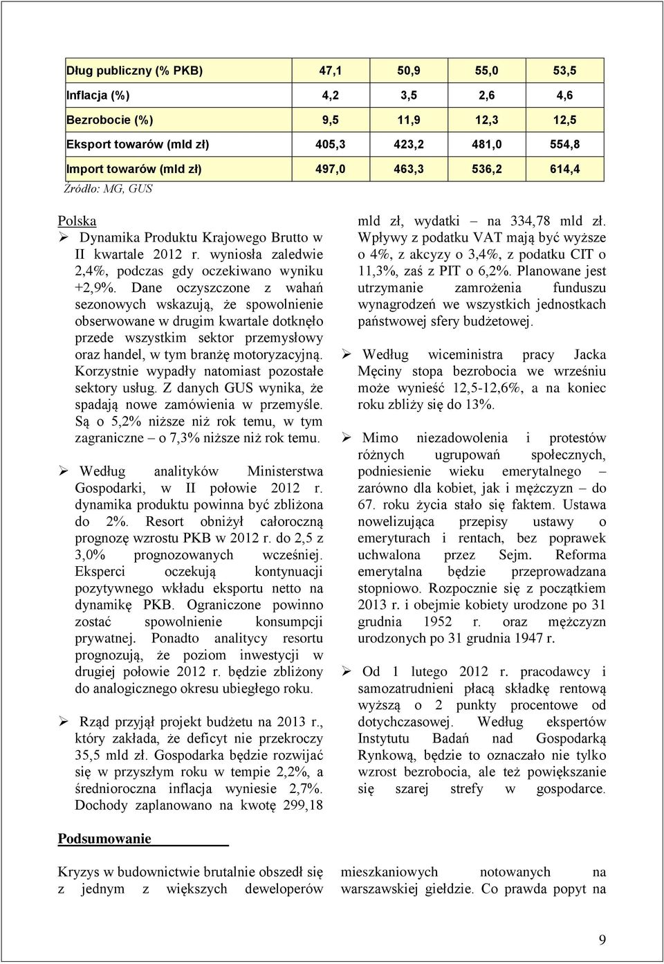 Dane oczyszczone z wahań sezonowych wskazują, że spowolnienie obserwowane w drugim kwartale dotknęło przede wszystkim sektor przemysłowy oraz handel, w tym branżę motoryzacyjną.