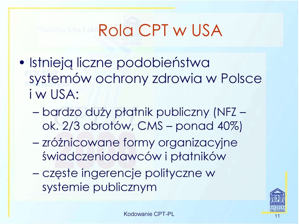 2/3 obrotów, CMS ponad 40%) zróżnicowane formy organizacyjne