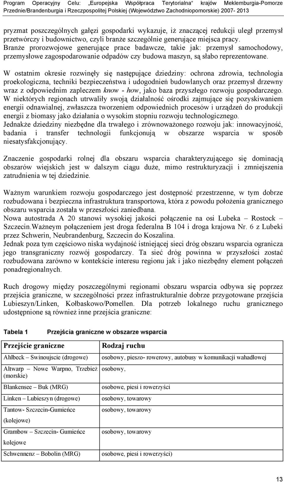 W ostatnim okresie rozwinęły się następujące dziedziny: ochrona zdrowia, technologia proekologiczna, techniki bezpieczeństwa i udogodnień budowlanych oraz przemysł drzewny wraz z odpowiednim