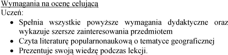 zainteresowania przedmiotem Czyta literaturę