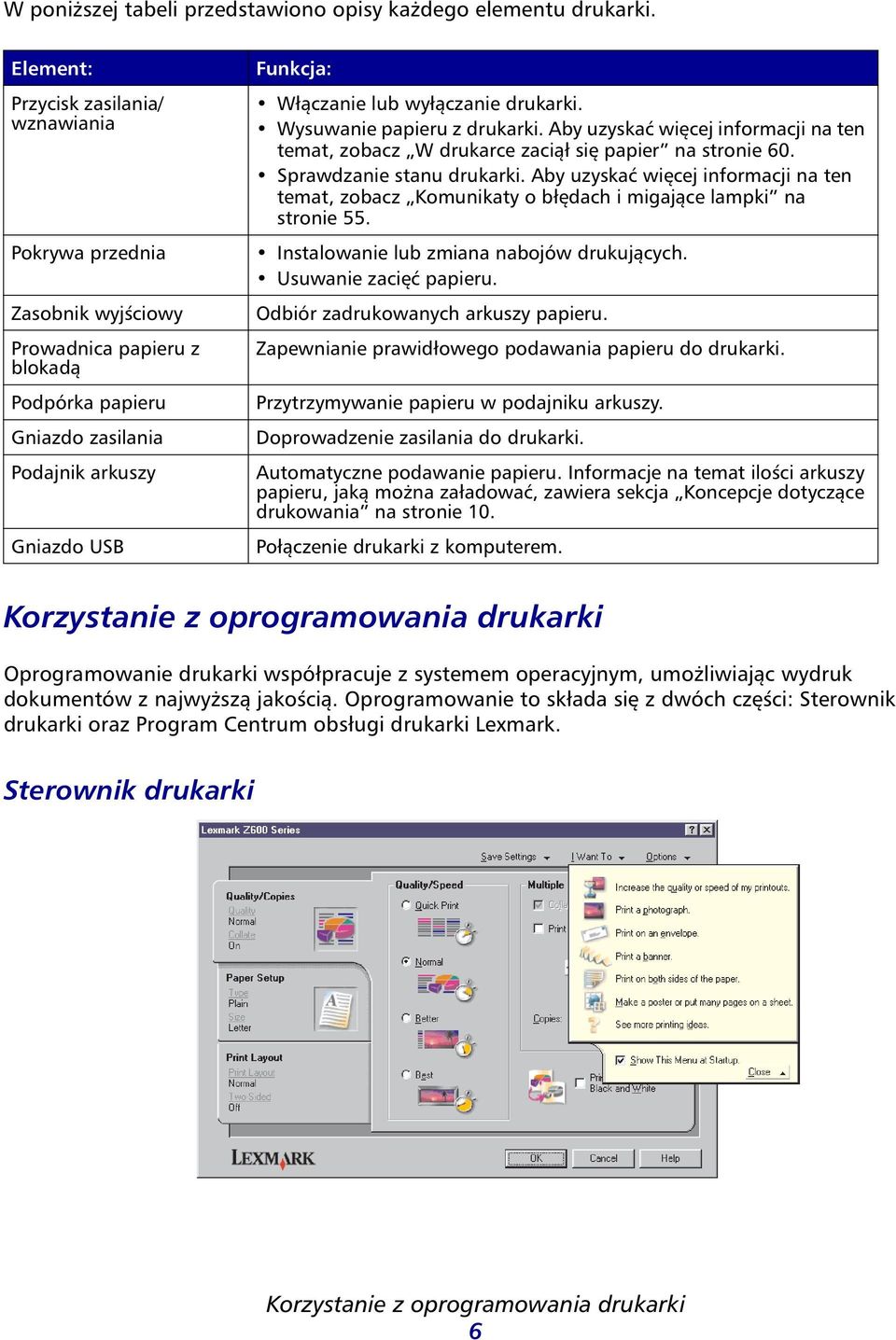 Wysuwnie ppieru z drukrki. Ay uzyskć więcej informcji n ten temt, zocz W drukrce zciął się ppier n stronie 60. Sprwdznie stnu drukrki.