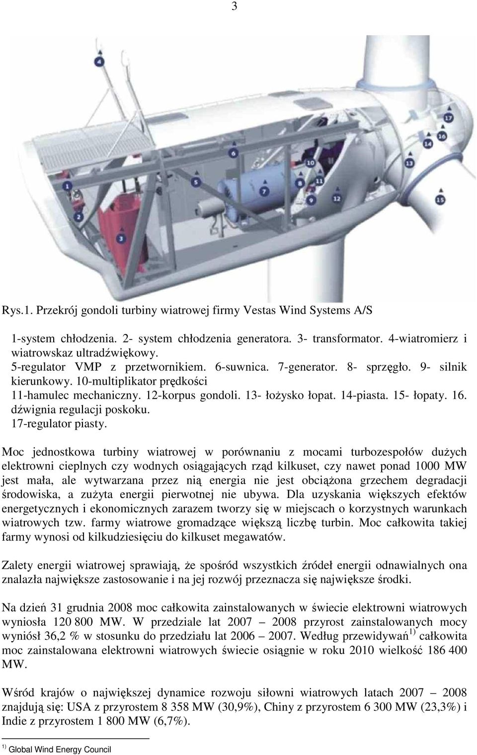 15- łopaty. 16. dźwignia regulacji poskoku. 17-regulator piasty.