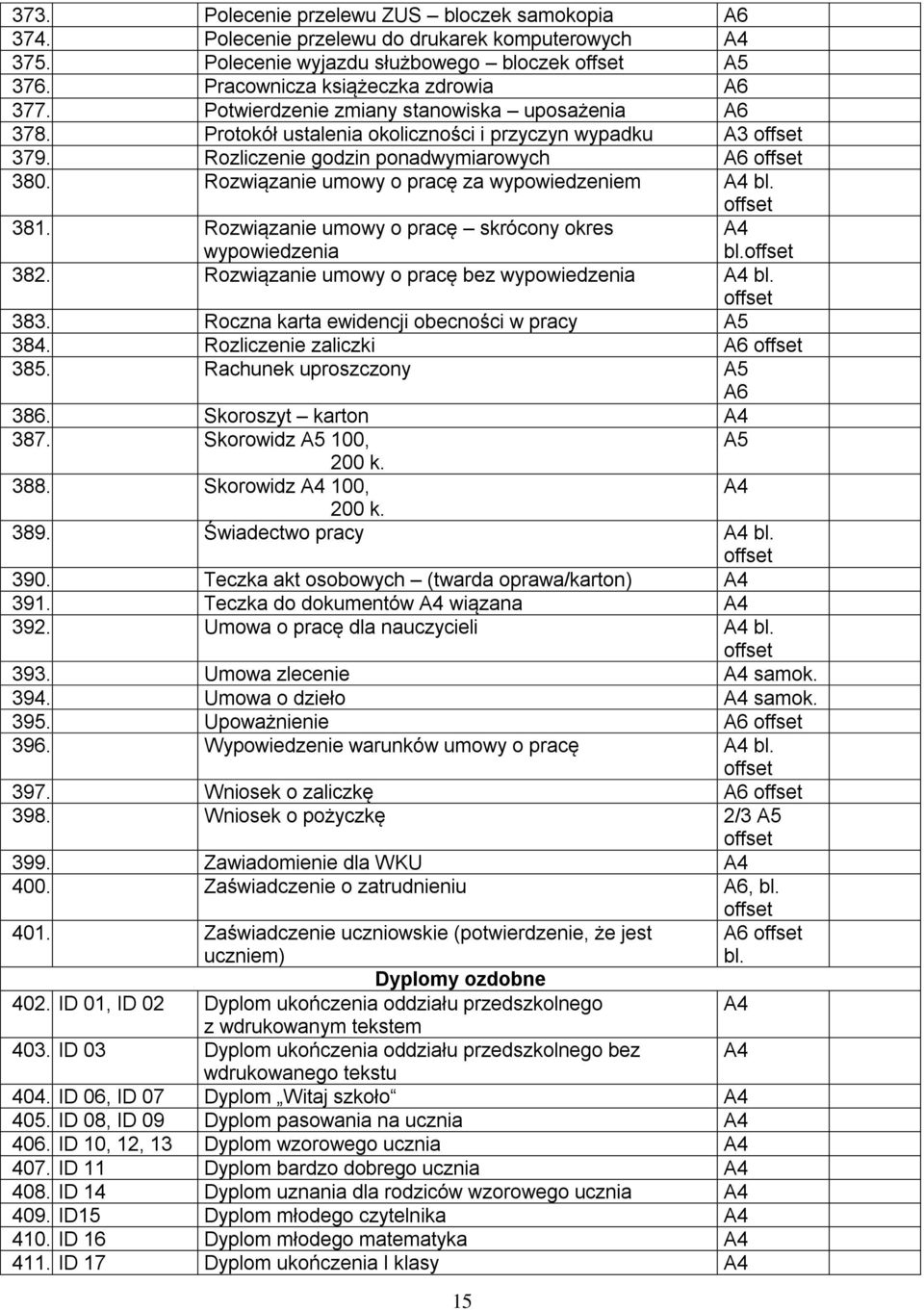 Rozwiązanie umowy o pracę za wypowiedzeniem bl. 381. Rozwiązanie umowy o pracę skrócony okres wypowiedzenia bl. 382. Rozwiązanie umowy o pracę bez wypowiedzenia bl. 383.