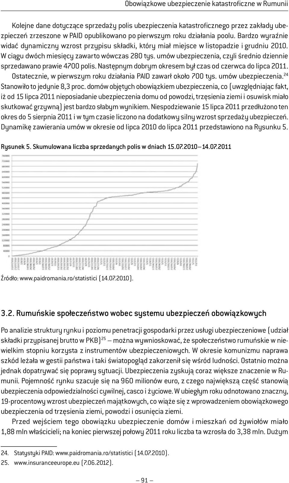 umów ubezpieczenia, czyli średnio dziennie sprzedawano prawie 4700 polis. Następnym dobrym okresem był czas od czerwca do lipca 2011. Ostatecznie, w pierwszym roku działania PAID zawarł około 700 tys.