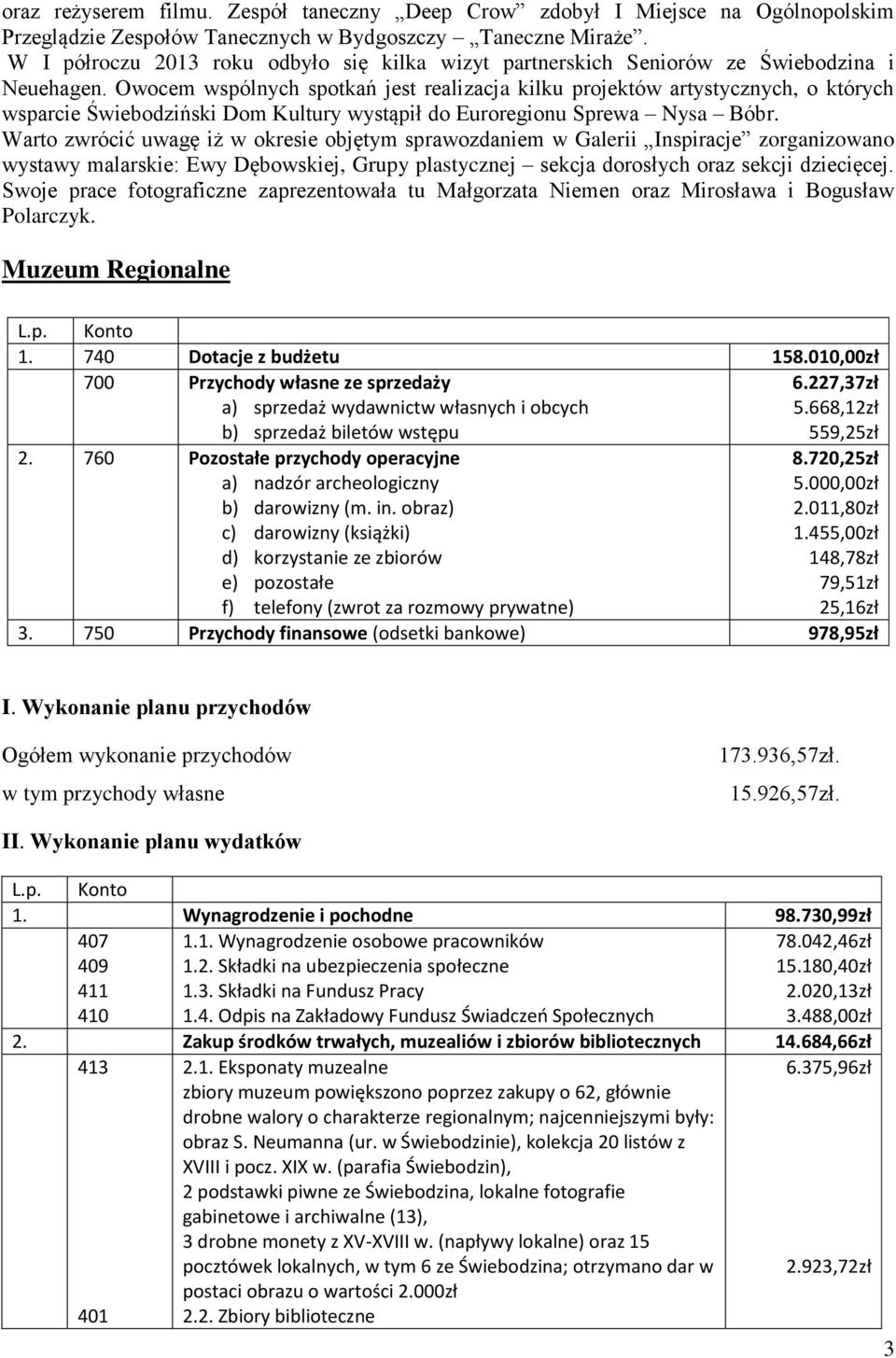 Owocem wspólnych spotkań jest realizacja kilku projektów artystycznych, o których wsparcie Świebodziński Dom Kultury wystąpił do Euroregionu Sprewa Nysa Bóbr.